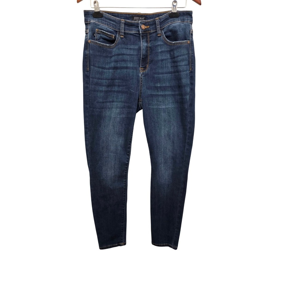 Judy Blue‎ Women's High-Rise Stretch Relaxed Fit Jeans 11/30 Dark Wash Denim